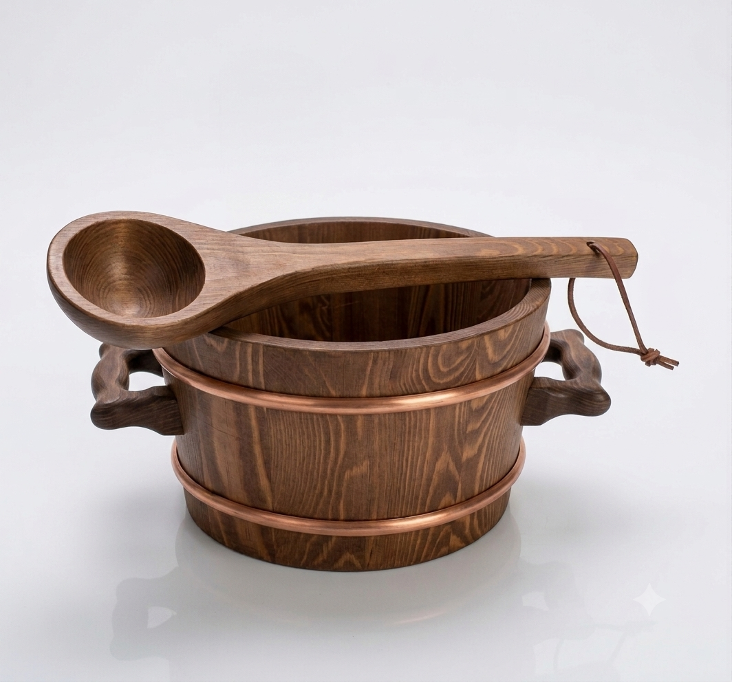 Cedar Sauna Bucket & Ladle