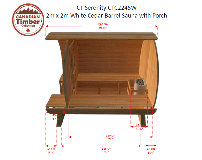 CT Serenity Barrel Sauna