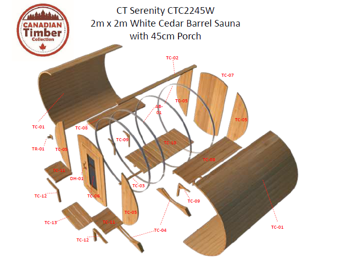 CT Serenity Barrel Sauna