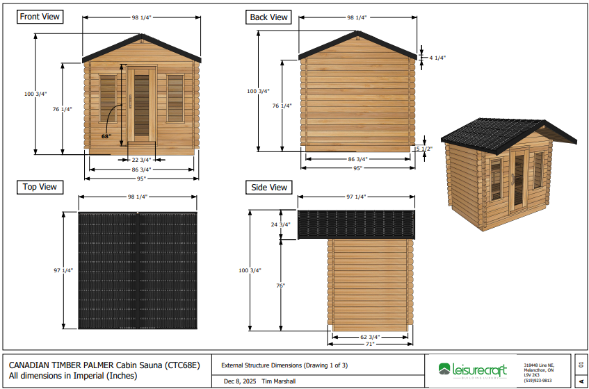 CT Palmer Cabin Sauna