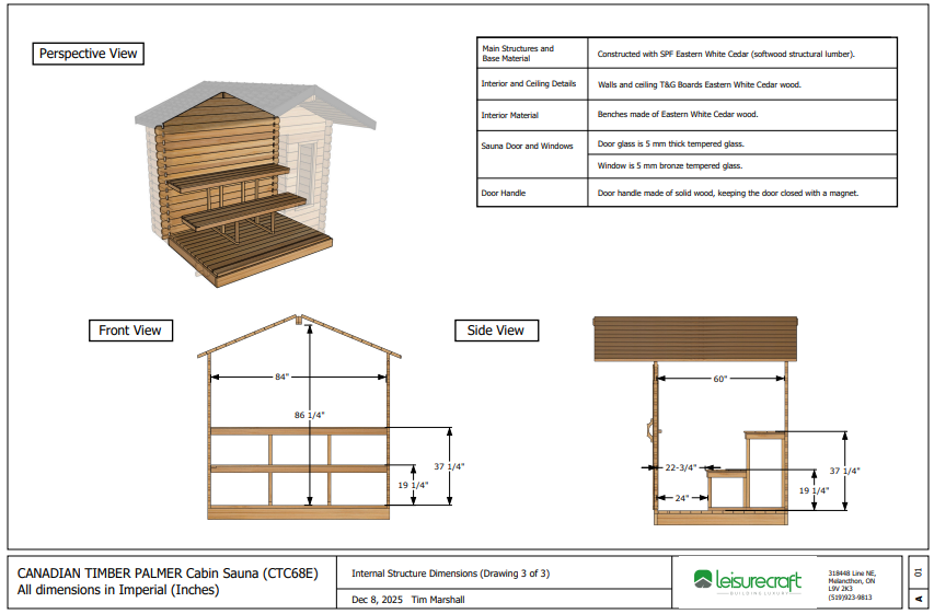 CT Palmer Cabin Sauna