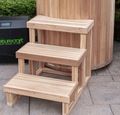 3 Tier Steps for Cold Plunge - Knotty Red Cedar