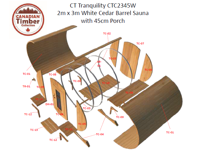 CT Tranquility Barrel Sauna