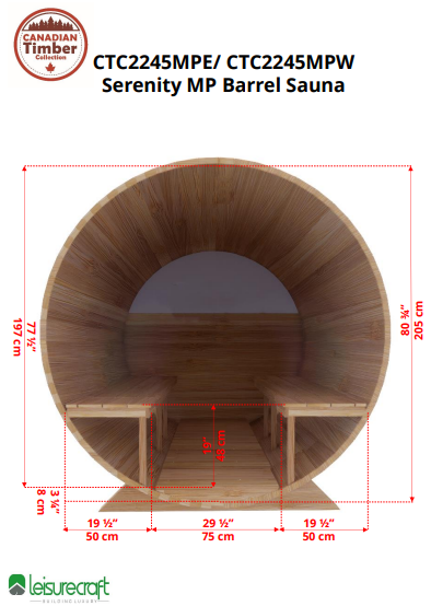 CT Serenity MP Barrel Sauna